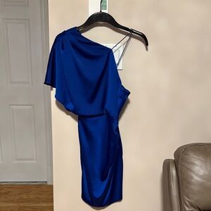 Dynamite Royal Blue One-Shoulder Dress